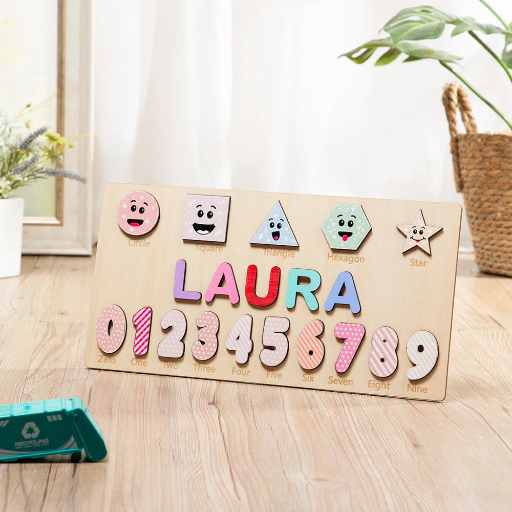 Personalized Wooden Name Puzzle Wooden Puzzles Custom Name Educational Toys for Toddlers