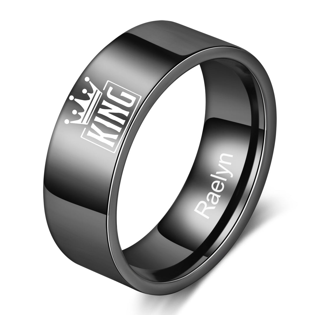 Valentines Day Gifts King & Queen Couple Ring Personalized Matching Rings Gift for Couple