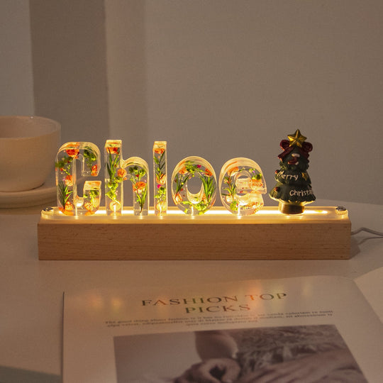 Resin Name Letter Light - Christmas Limited