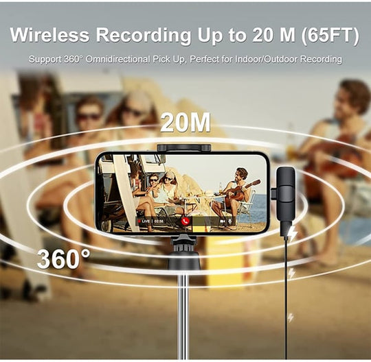 Wireless Lavalier Lapel Go Clip Microphone