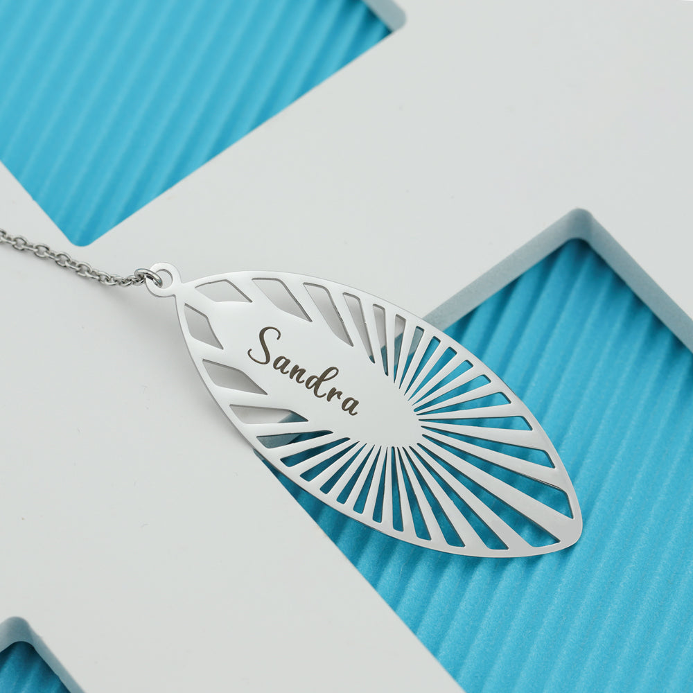 Personalized Name and Birthstone Leaf Bookmark