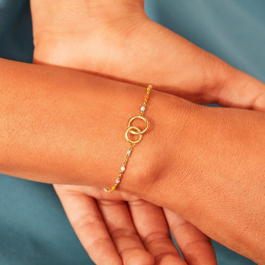 Interlocking Circle Ring Bracelet-For Sisters or Friendship Bracelet