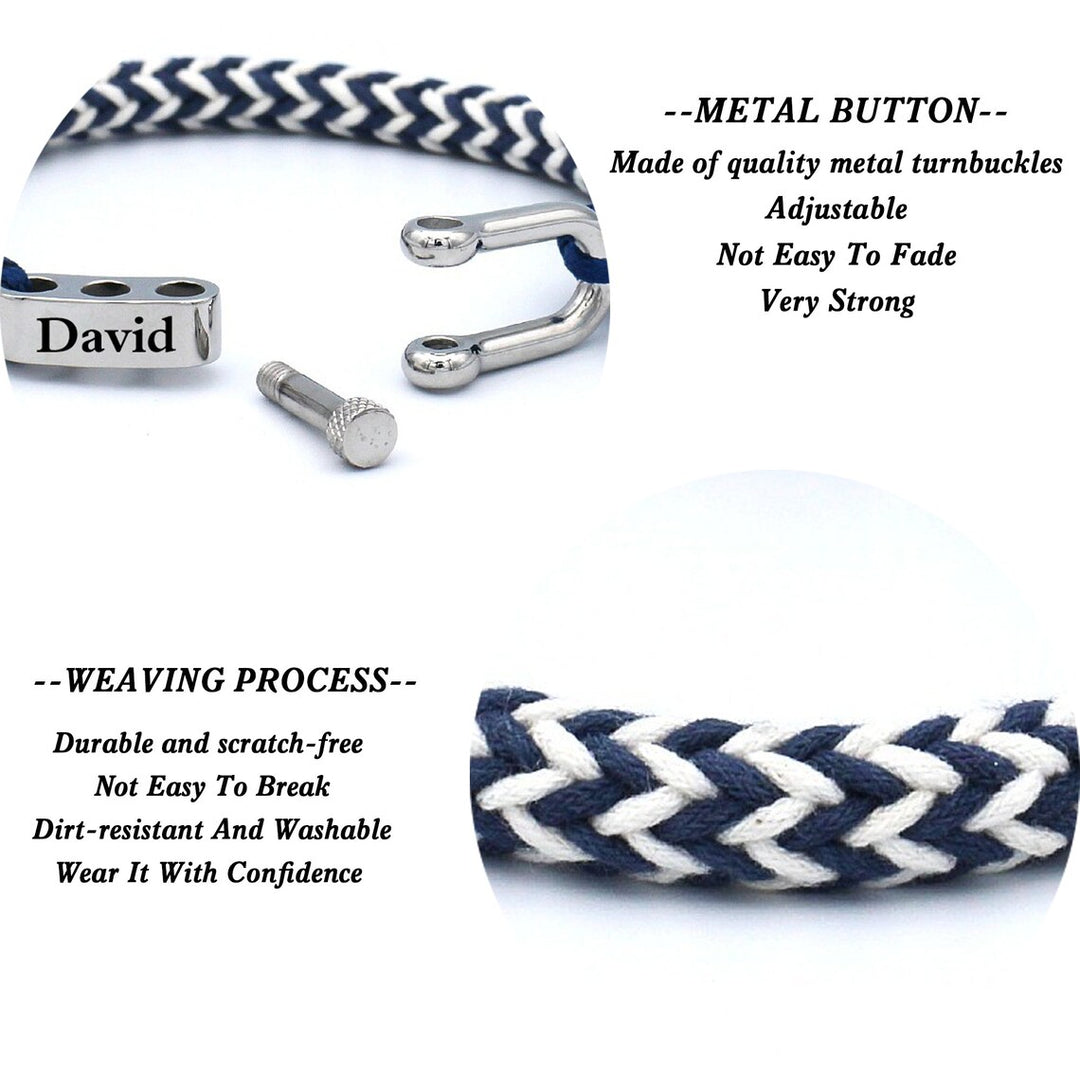 To My Son, Bow Buckle Bracelet "I'll Always be With You" Birthday Gifts for Son