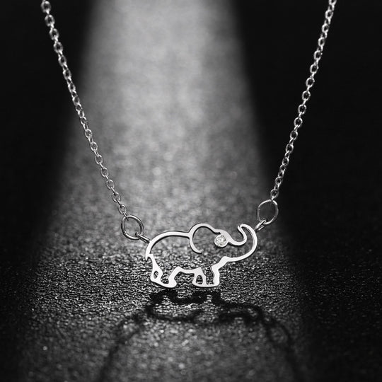 Mother and Daughter "It's A Soul Connection" Elephants Necklace Warm Gift