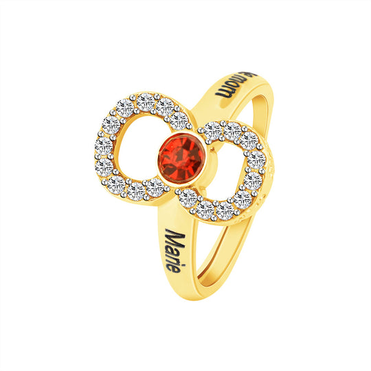 Infinity Love Mom Symbol Ring