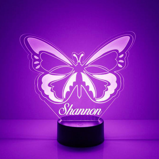 Personalized Butterfly Night Light Custom Name Lamp Gifts for Family