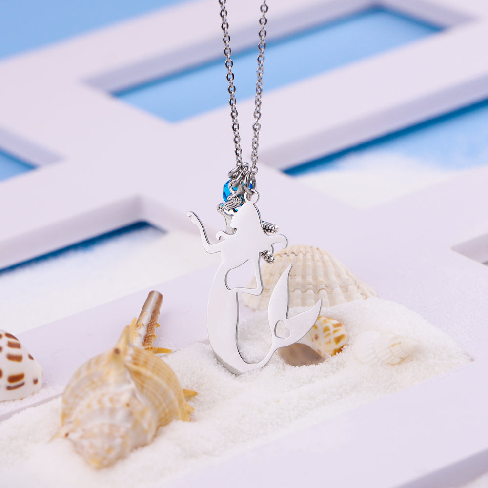 Ocean Starfish Mermaid Pendant Necklace