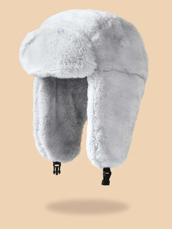 Ushanka Solid Fluffy Winter Trapper Hat