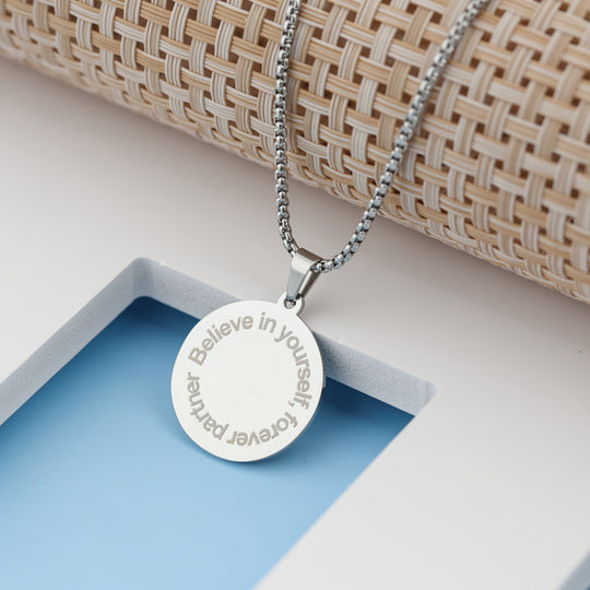 Personalized basketball Necklace-Believe In Yourself, Forever Partner