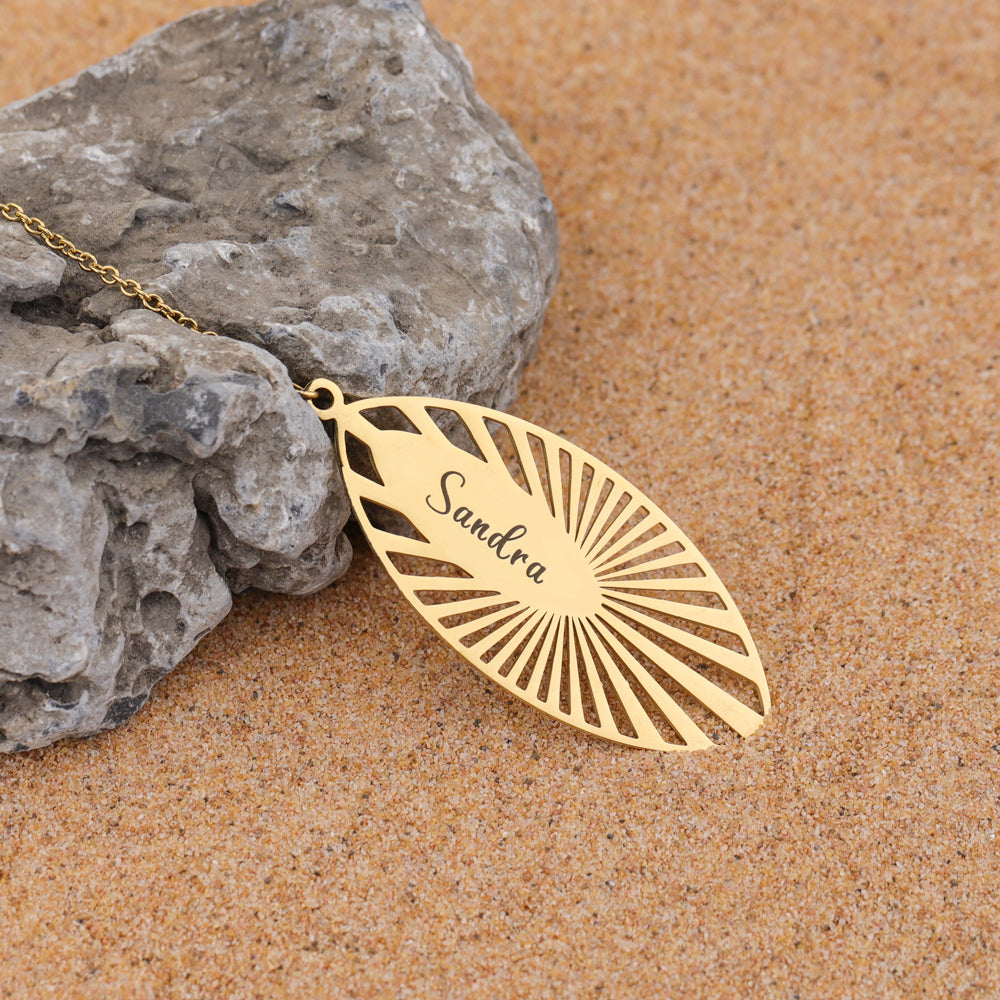 Personalized Name and Birthstone Leaf Bookmark