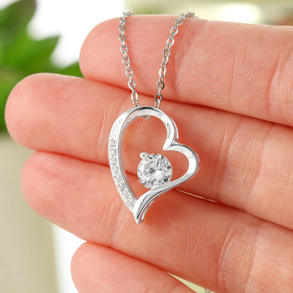 To My Amazing Wife Always & Forever Heart Necklace