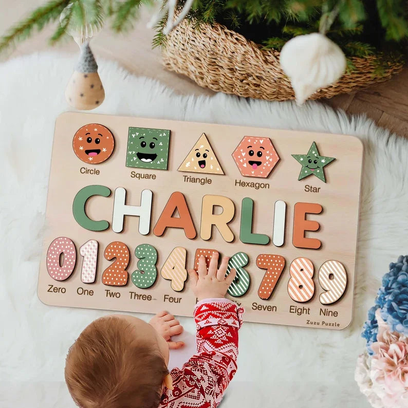 Personalized Wooden Name Puzzle Wooden Puzzles Custom Name Educational Toys for Toddlers