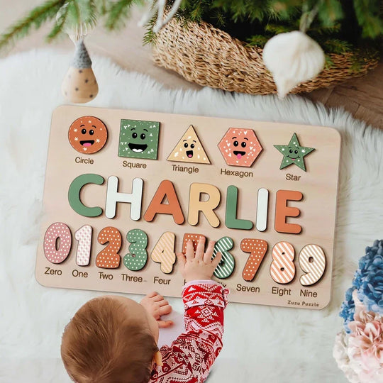 Personalized Wooden Name Puzzle Wooden Puzzles Custom Name Educational Toys for Toddlers