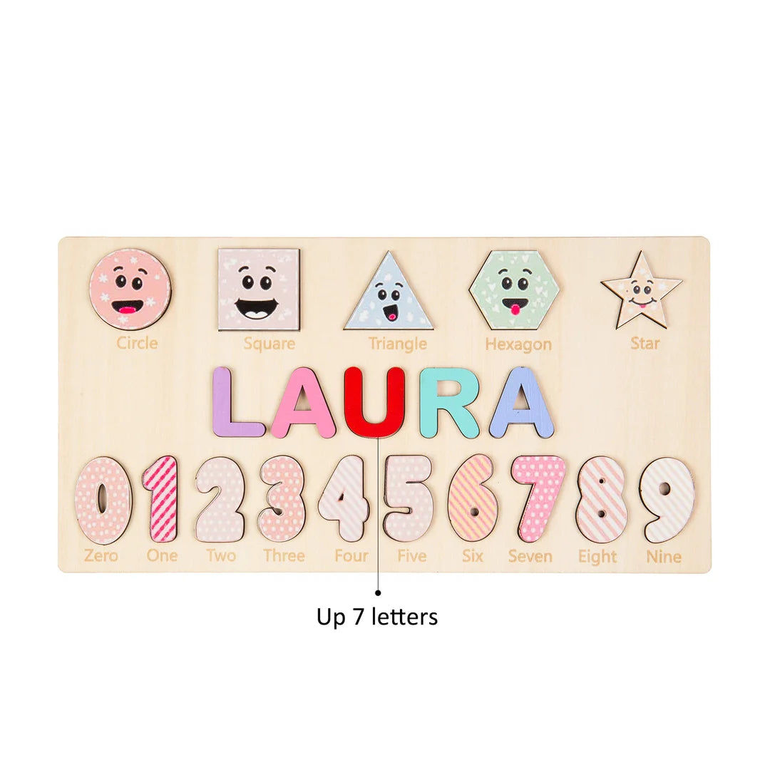 Personalized Wooden Name Puzzle Wooden Puzzles Custom Name Educational Toys for Toddlers