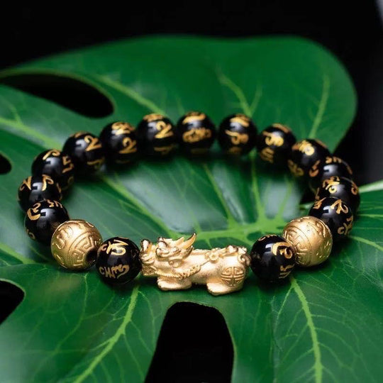 The Black Obsidian Wealth Bracelet