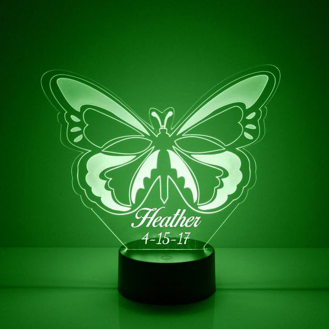 Personalized Butterfly Night Light Custom Name Lamp Gifts for Family