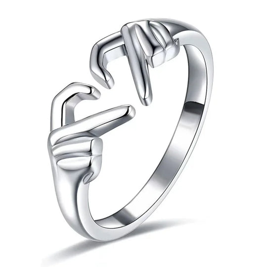 To My Daughter From Dad S925 Ring I will be there for you Heart Gesture Ring