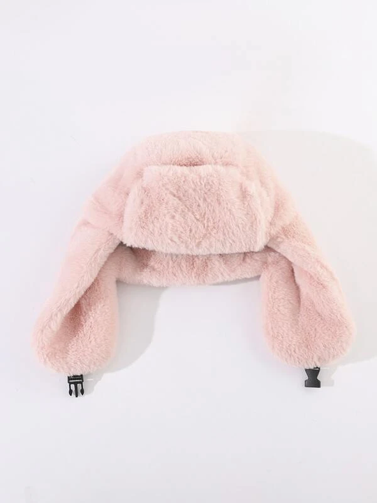 Ushanka Solid Fluffy Winter Trapper Hat