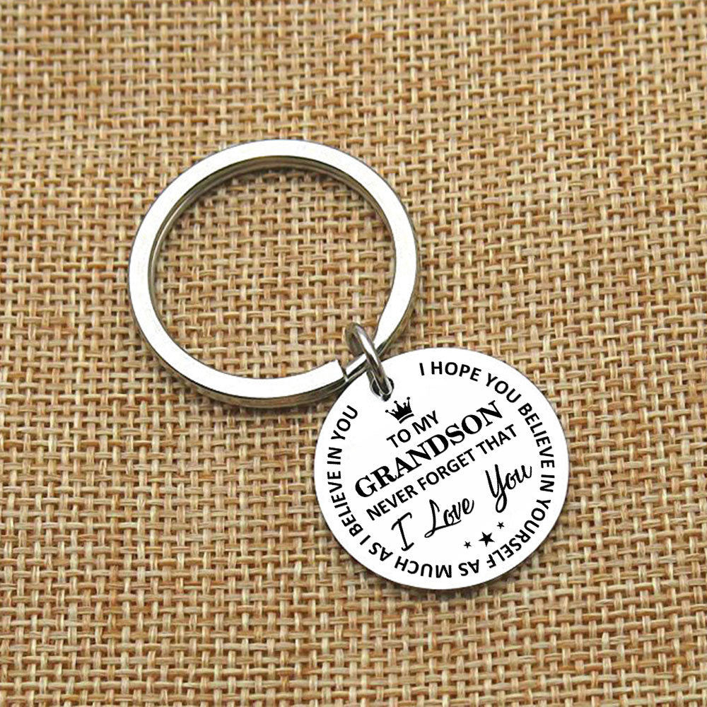 To Grandson Believe In Yourself Keychain Keychain GrindStyle 