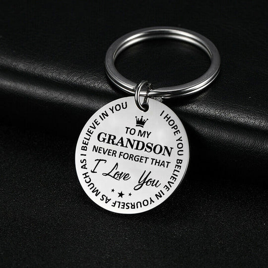 To Grandson Believe In Yourself Keychain Keychain GrindStyle 