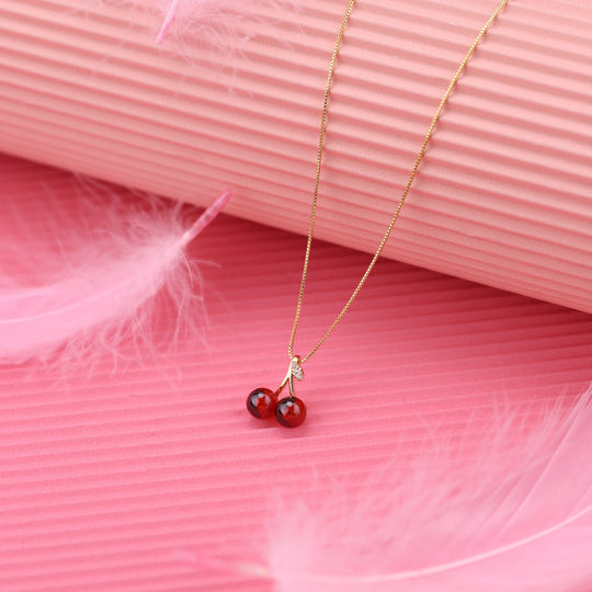 Cherry Stud Earrings or Necklace