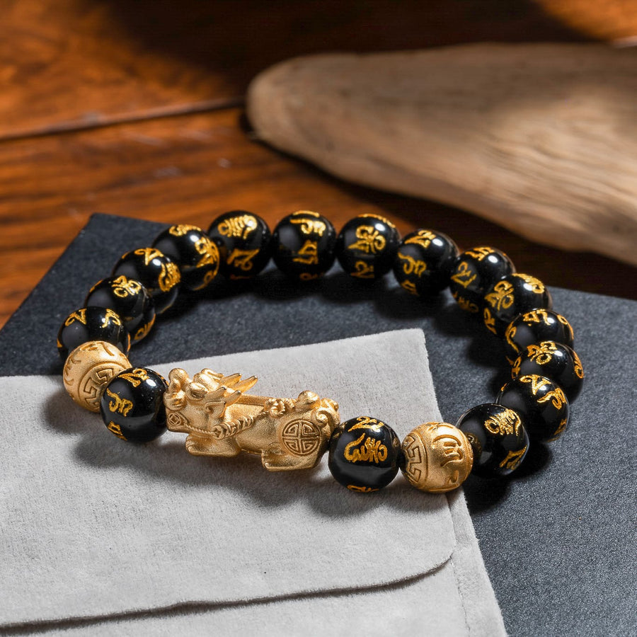 The Black Obsidian Wealth Bracelet