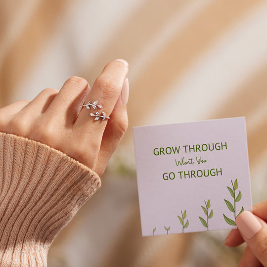 Leaf Ring-Grow Through What You Go Through