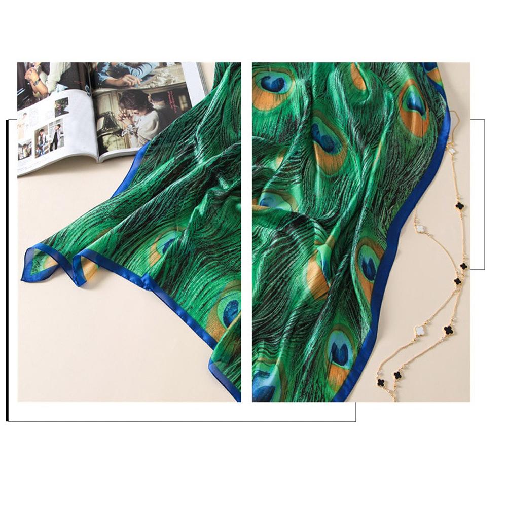 Luxurious Delicate Peacock & Floral Wrap Silky Vibrant Scarves-Boots N Bags Heaven-Boots N Bags Heaven