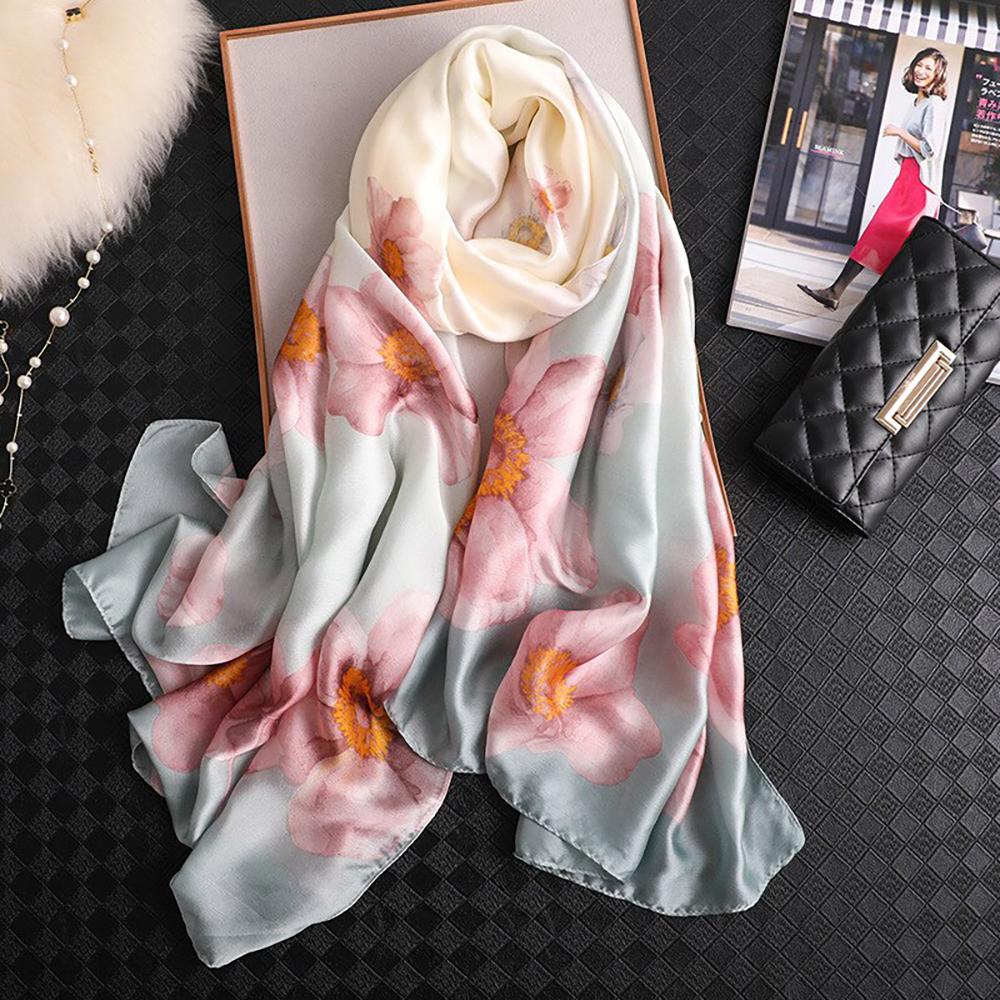 Luxurious Delicate Peacock & Floral Wrap Silky Vibrant Scarves-Boots N Bags Heaven-Boots N Bags Heaven