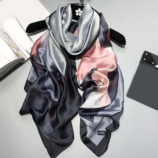 Luxurious Delicate Peacock & Floral Wrap Silky Vibrant Scarves-Boots N Bags Heaven-Boots N Bags Heaven