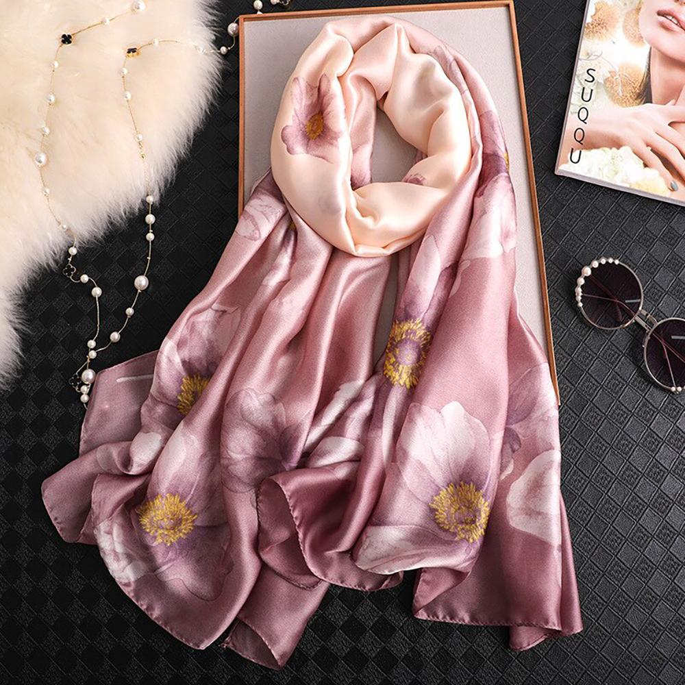 Luxurious Delicate Peacock & Floral Wrap Silky Vibrant Scarves-Boots N Bags Heaven-Boots N Bags Heaven