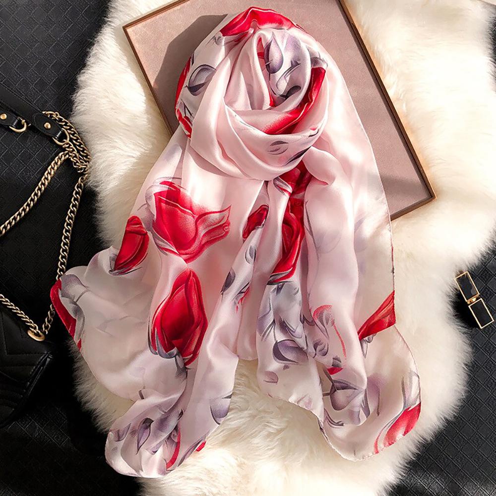 Luxurious Delicate Peacock & Floral Wrap Silky Vibrant Scarves-Boots N Bags Heaven-Boots N Bags Heaven