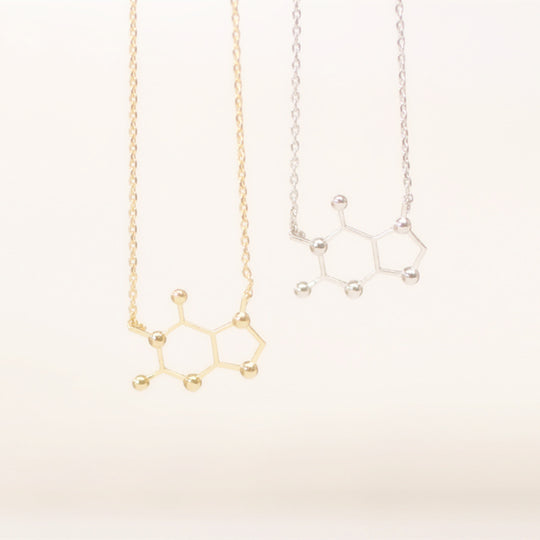 Molecula Quimica Caffeine Molecule My Chemical Romance Neckless Gift For Ladies