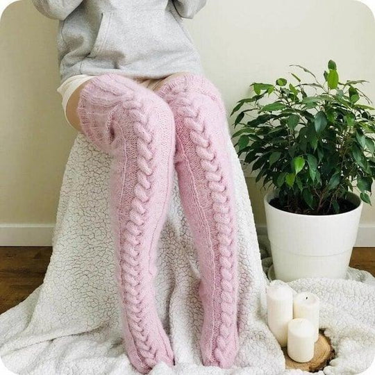 Long Thigh High Socks Smart Wool Thermal Stockings