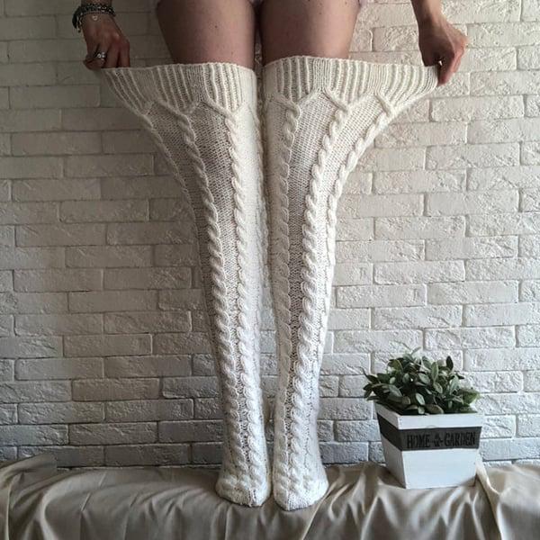 Long Thigh High Socks Smart Wool Thermal Stockings