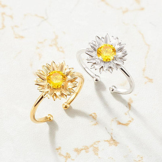 You Are My Sunshine Sunflower Ring