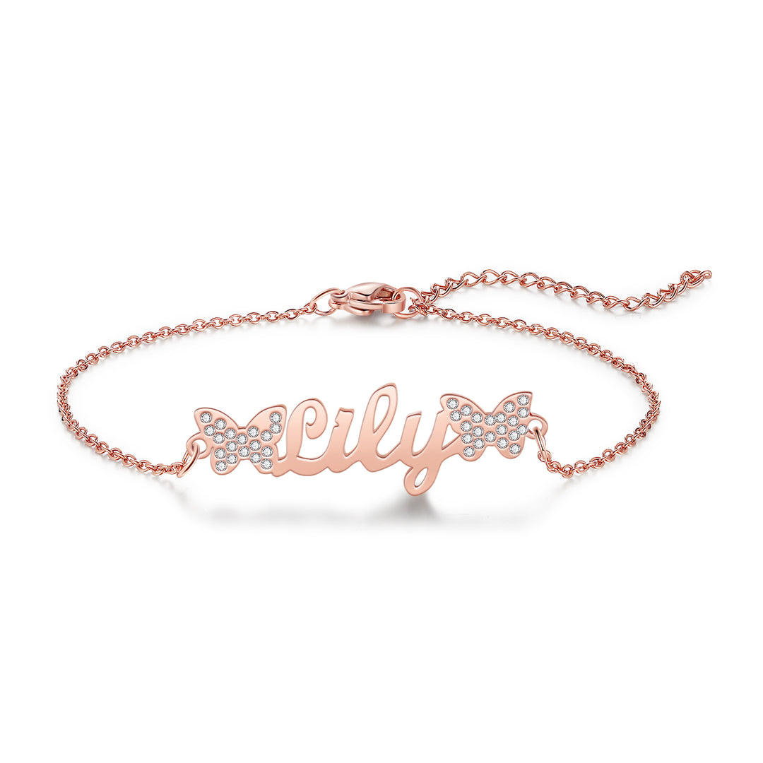 Personalized Name Bracelet Custom Butterfly Bracelet Birthday Gifts For Her