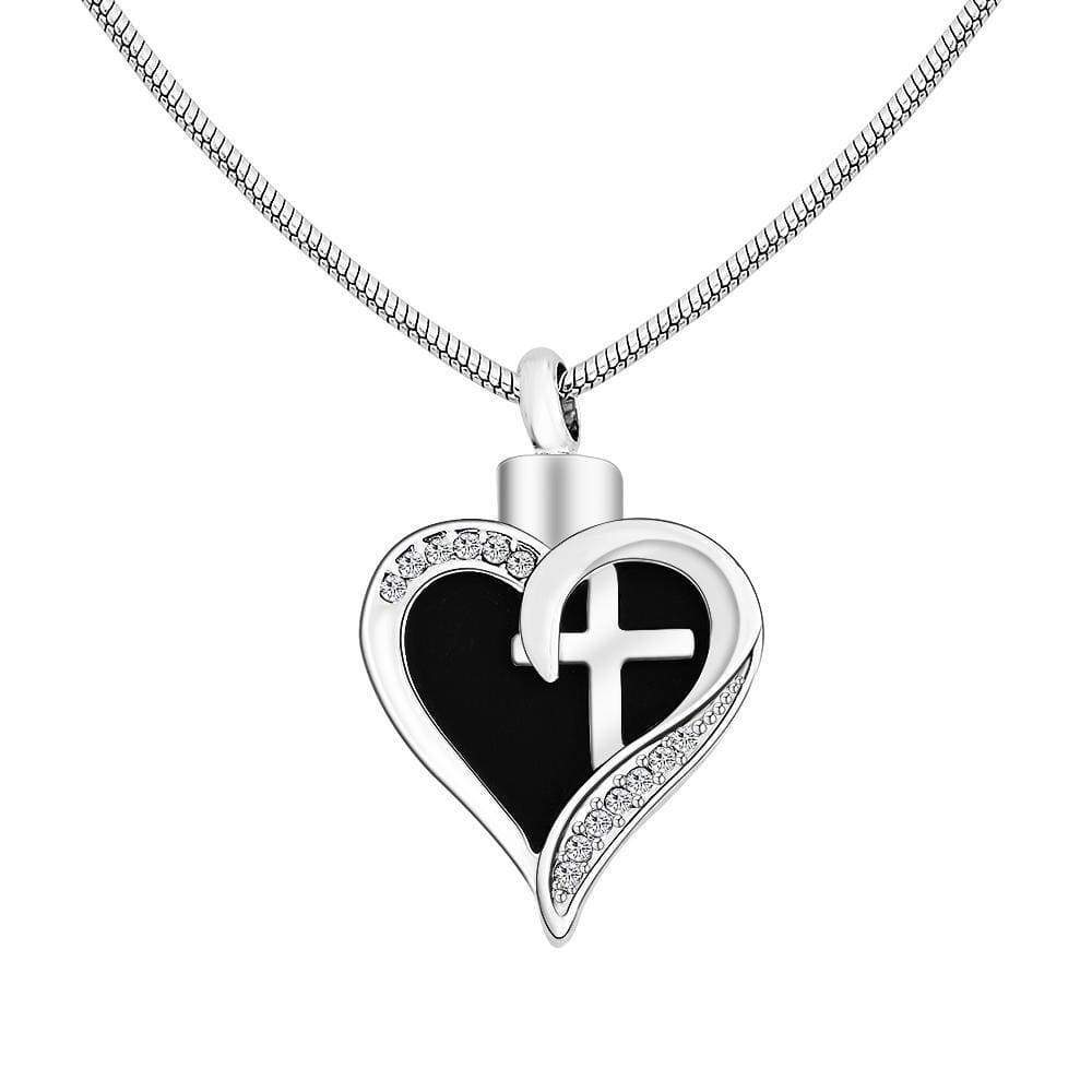 Baptism Gift Heart-shaped cross fashion pendant necklace Necklace MelodyNecklace