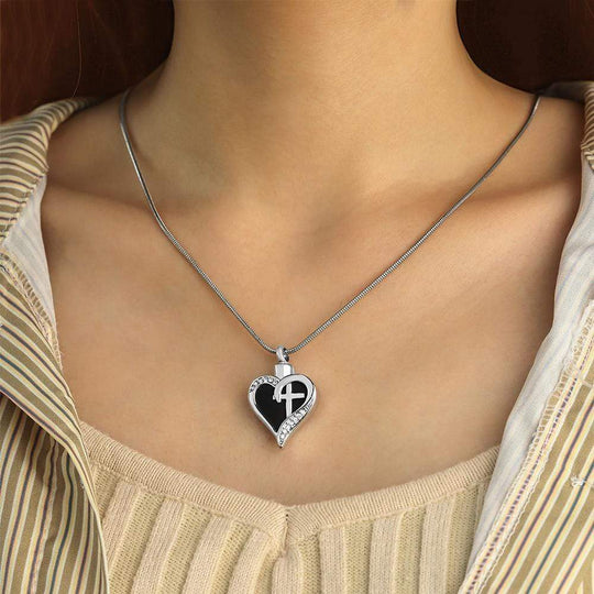 Baptism Gift Heart-shaped cross fashion pendant necklace Necklace MelodyNecklace