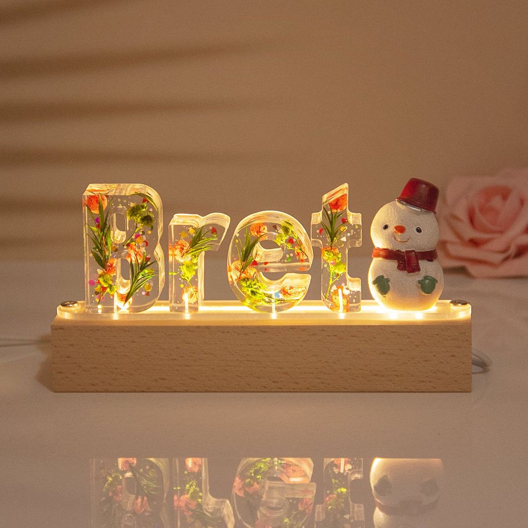 Resin Name Letter Light - Christmas Limited