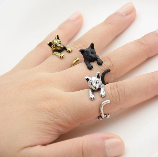 Cat Wrap Ring Ring MelodyNecklace