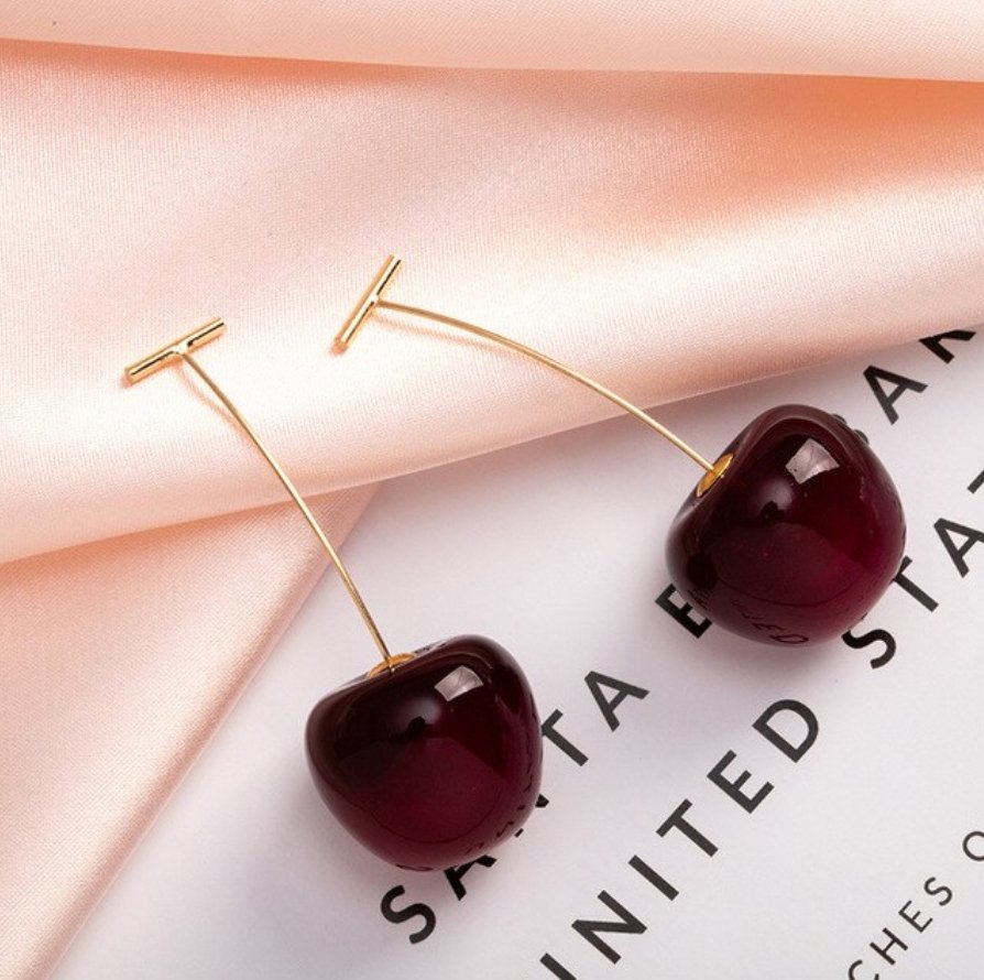 Celia Rouge Cherry Earrings - Beautiful Earth Boutique