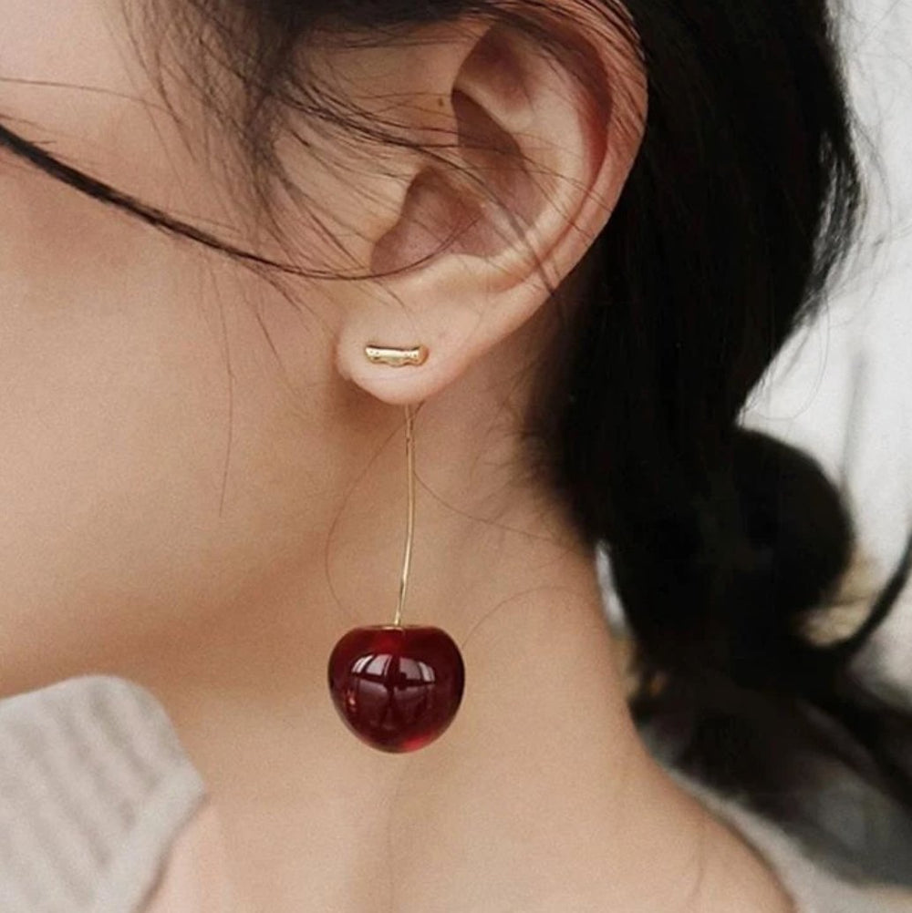 Celia Rouge Cherry Earrings - Beautiful Earth Boutique