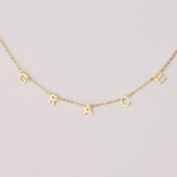 Christmas Gift A to Z Initial Choker Necklace Personalized Letter Name Necklace Necklace MelodyNecklace