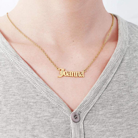 Christmas Gift Classic Font Nameplate Necklace Necklace MelodyNecklace