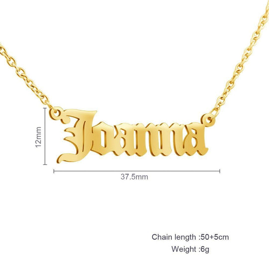 Christmas Gift Classic Font Nameplate Necklace Necklace MelodyNecklace