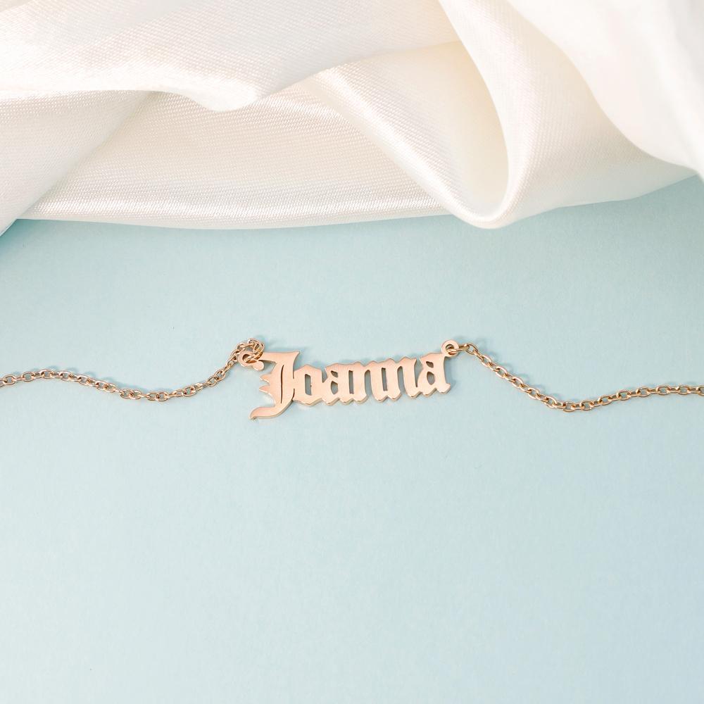 Christmas Gift Classic Font Nameplate Necklace Necklace MelodyNecklace