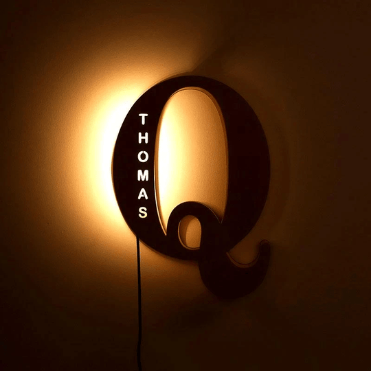 Christmas Gift Custom Wooden Engraved Name Wall Light Other Accessories MelodyNecklace