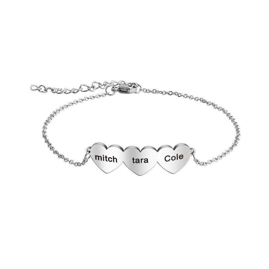 Christmas Gift Customized Women Bracelet With Heart Charm Bracelet For Woman GG