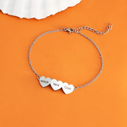 Christmas Gift Customized Women Bracelet With Heart Charm Bracelet For Woman GG